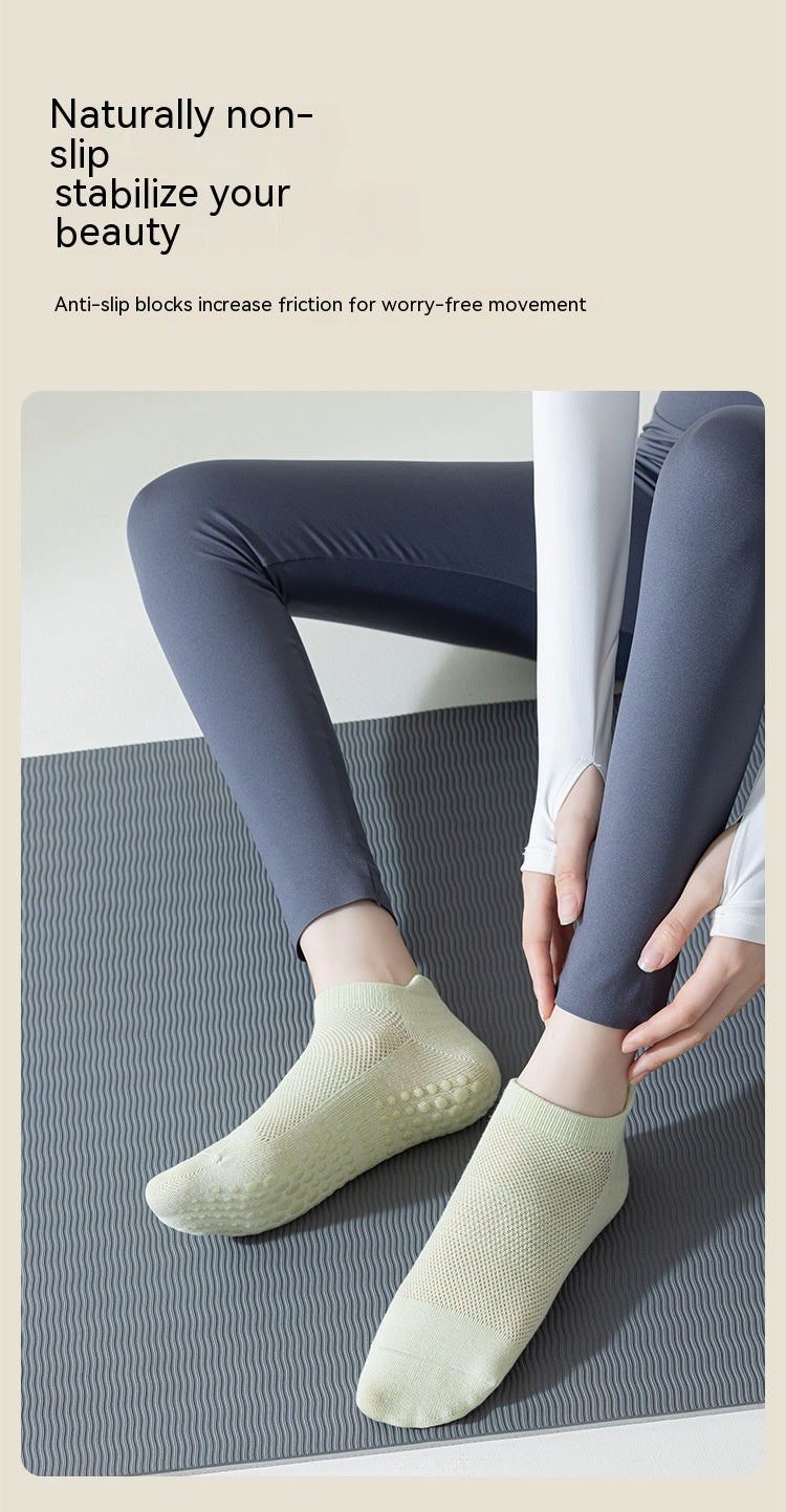 Women's Non-slip Silicone Cotton Pilates Fitness Socks
